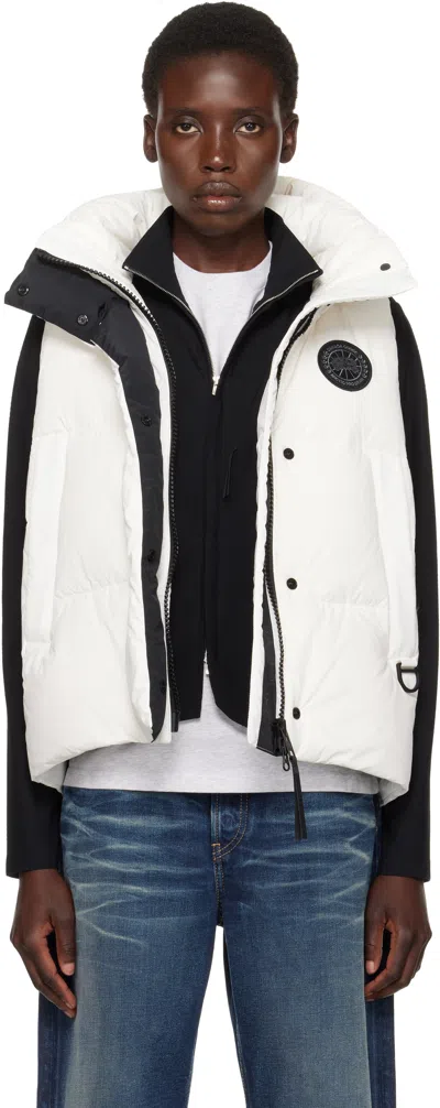 Canada Goose White 'black Label' Junction Down Vest