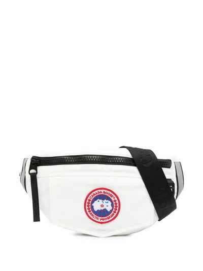 CANADA GOOSE WHITE LOGO PATCH BELT BAG