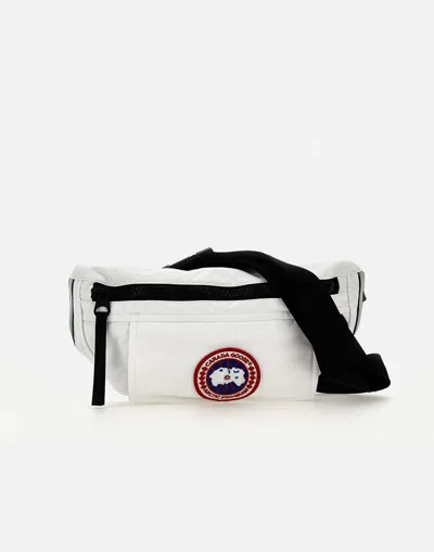 Canada Goose White Waist Pack With Reflective Details