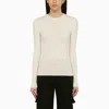 CANADA GOOSE WHITE WOOL RIBBED SWEATER