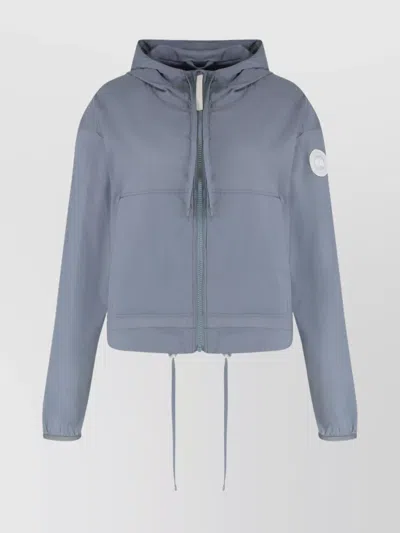 Canada Goose Windbreaker With Hood And Drawstring Hem In Gray
