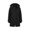 Canada Goose Trillum Logo-patch Parka Coat In Black
