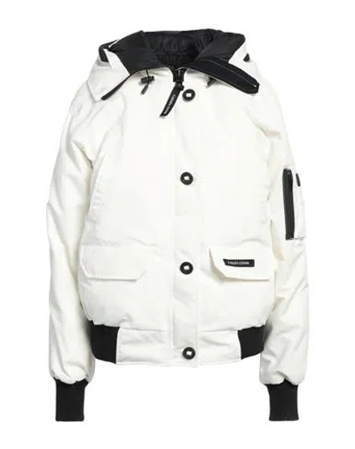 Canada Goose Woman Puffer White Size Xs Polyester, Cotton