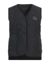 Canada Goose Woman Vest Black Size M Cotton, Polyamide