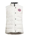 Canada Goose Woman Vest White Size L Polyester, Cotton In White