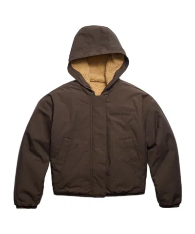Canada Goose Women's Alberni Reversible Fleece Bomber In Brown