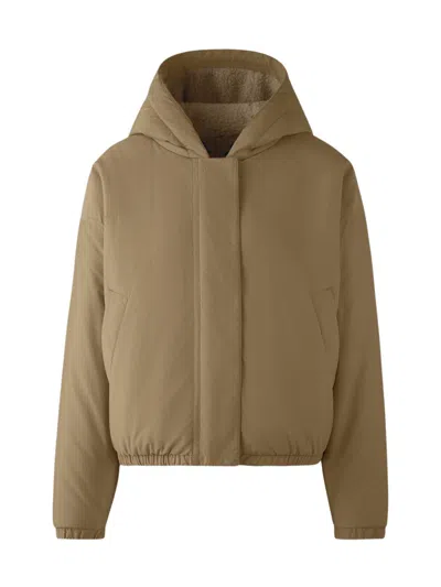 Canada Goose Women's Alberni Reversible Fleece Bomber Jacket In Desert Sand