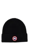 Canada Goose Women Logo Rib Toque Hat In Black