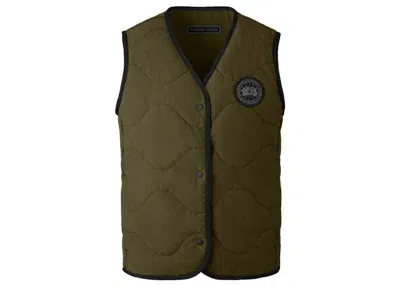 Pre-owned Canada Goose Women's  Black Label Annex Liner Vest In Green