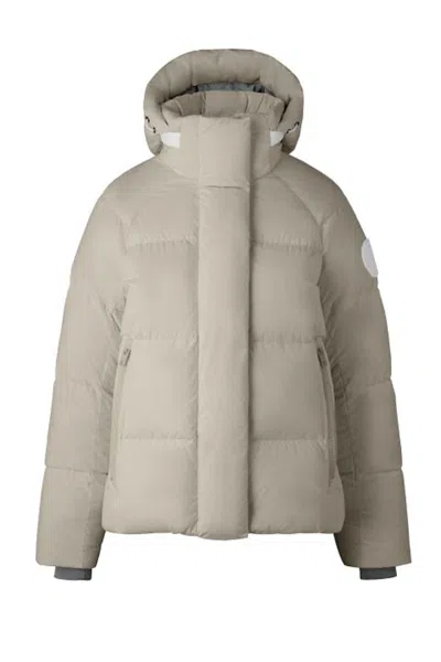 Pre-owned Canada Goose Women's  Junction Pastel Parka In Jacket Limestone In Gray