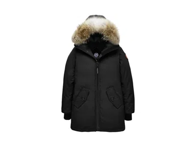 Pre-owned Canada Goose Women's  Rosemont Fur Parka Jacket In Black