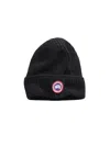 Canada Goose Ribbed Toque Hat In Black
