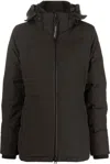 Canada Goose Hooded Padded Coat In Black
