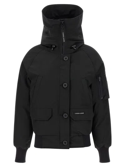 Canada Goose Chilliwack Hooded Shell Down Bomber Jacket In Black