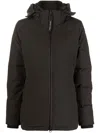 Canada Goose Hooded Quilted Jacket Long Sleeves In Black