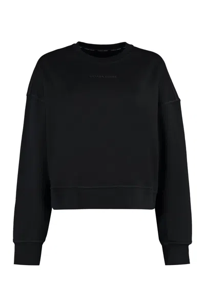 Canada Goose Muskoka Relaxed Cotton Crew Sweatshirt In Black