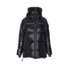 Canada Goose Black Cypress Hooded Puffer Jacket In Black