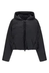 Canada Goose Hooded Jacket With Elasticated Cuffs And Pockets In Blue