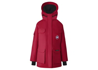 Pre-owned Canada Goose Women's Expedition Heritage Parka Jacket (classic Fit) In Red