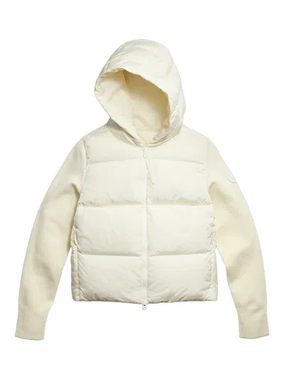 Canada Goose Women Hybridge Knit Hoodie Cottongrass In Neutral
