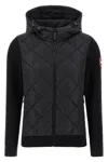 Canada Goose Hybridge Quilted Shell And Wool Jacket In Black
