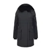 Canada Goose Hooded Down Jacket In Black