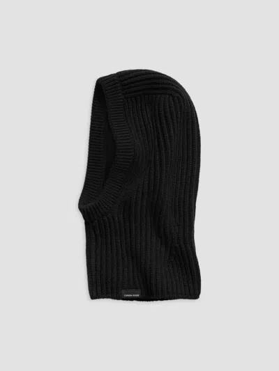 Canada Goose Women's Merino Wool-cashmere Ribbed Balaclava In Black