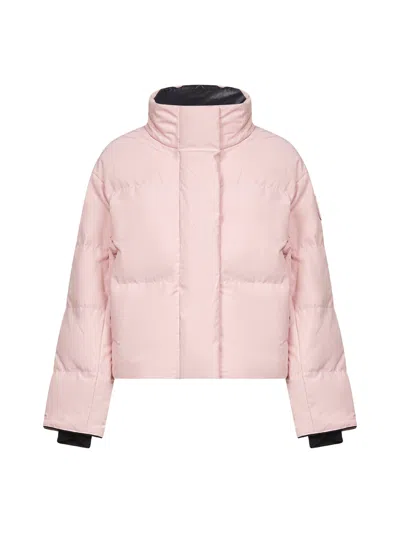 Canada Goose Women Pink Grandview Cropped Jacket In Multi