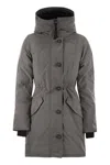Canada Goose Straight Hem Thigh-length Parka In Grey