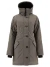 Canada Goose Straight Hem Thigh-length Parka In Grey