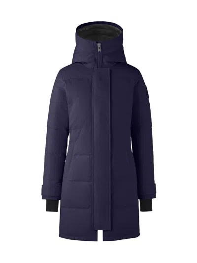 Canada Goose Women's Shelburne Hooded Down Parka In Blue
