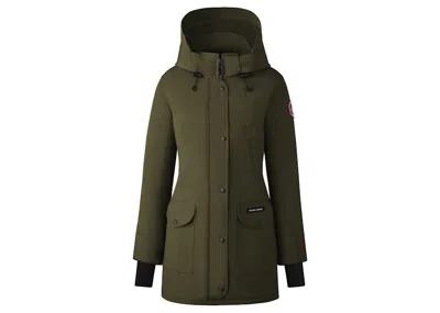 Pre-owned Canada Goose Women's Trillium Parka Heritage Jacket (classic Fit) In Military Green