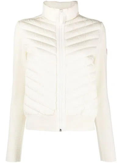Canada Goose Women's Wool Jacket With Rib-knit Cuffs, Down-filled Collar & Zip Pockets In Bianco