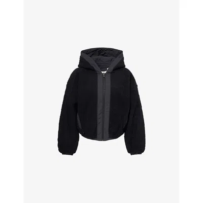 Canada Goose Alberini Reversible High Pile Fleece Bomber Jacket In Black