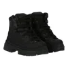 Canada Goose Journey Shell-trimmed Textured-leather Ankle Boots In Black