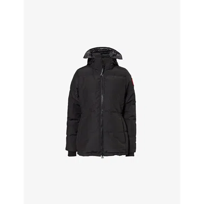 Canada Goose Womens Chelsea Hooded Shell-down Parka Jacket Black