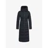 Canada Goose Womens Clair Long Nylon-down Coat Black In Black