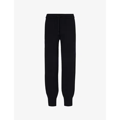 Canada Goose Womens Black Holton Elasticated-waist Wool-blend Jogging Bottoms