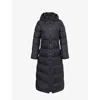 Canada Goose Womens Black Mystique Long Puffer Nylon-down Jacket In Black