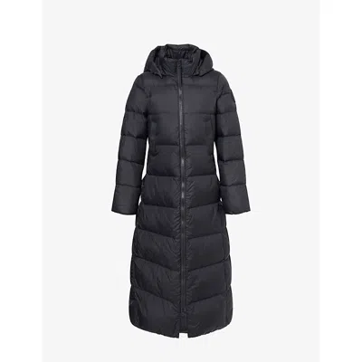 Canada Goose Womens Black Mystique Long Puffer Nylon-down Jacket