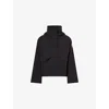 Canada Goose Womens Black Tofino Logo-patch Woven Rain Jacket In Black