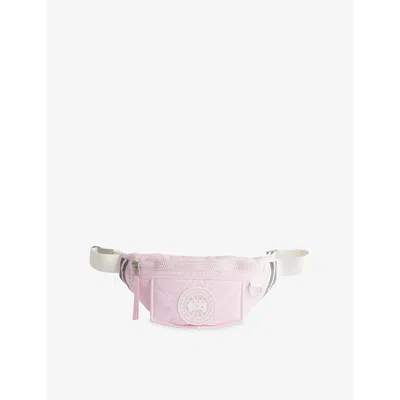 Canada Goose Womens Bloom Pink Branded Shell Waist Bag