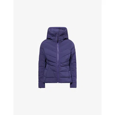 Canada Goose Womens Future Dusk Clair Hooded Stretch-woven Down Jacket In Blue