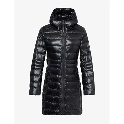 Canada Goose Womens  Cypress Hooded Down Jacket In Black