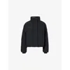 Canada Goose Womens Grandview Logo-patch Cropped Shell-down Puffer Jacket Black In Black
