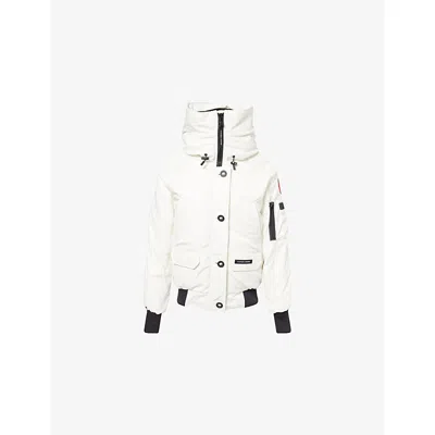 Canada Goose Womens Nrth Star White Chilliwack Hooded Woven-down Jacket In Neutral