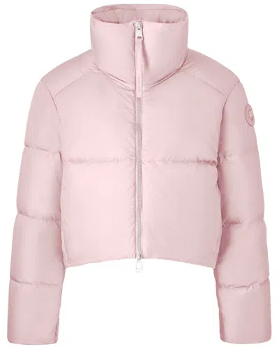 Canada Goose Womens Garnet Cropped Puffer, L In Pink