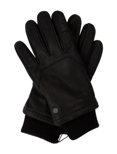 Pre-owned Canada Goose Womens' Goat Leather Gloves In Black