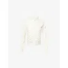 Canada Goose Womens Cottongrass-linaigrette Hybridge Padded Wool-down Jacket Xs In White