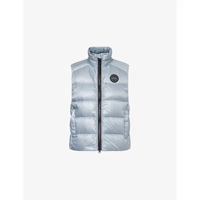 Canada Goose Womens Cypress Two-zip-pockets Shell-down Vest Light Ozone Blue